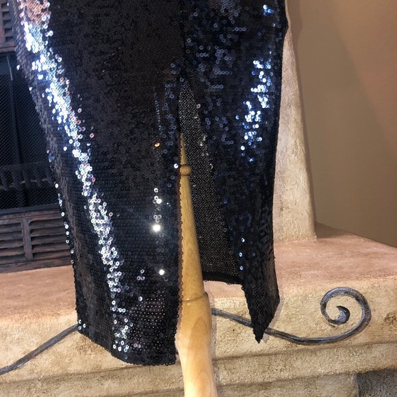 Sequin Skirt with Exposed Zipper back NEW - Picture 4 of 5